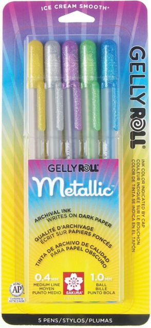 Gelly Roll 5 Metallic-Light Color Pen Set