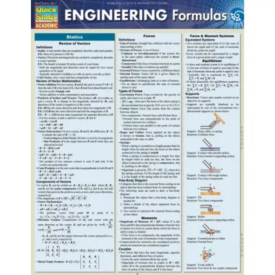 ENGINEERING FORMULAS - New (SKU: 15767162)