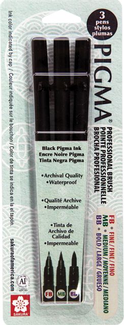 Pigma Professional Brush 3/Pack