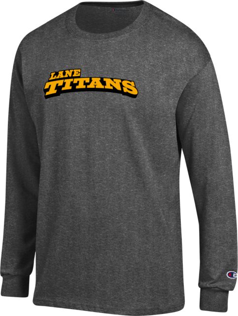 Lane Community Champion Long Sleeve T Shirt Athletic Wordmark - ONLINE ONLY