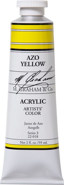 M. Graham Azo Yellow 2-fluid ounce (60 ml) Artists Acrylic
