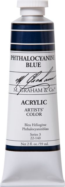 M. Graham Phthalocyanine Blue 2-fluid ounce (60 ml) Artists Acrylic